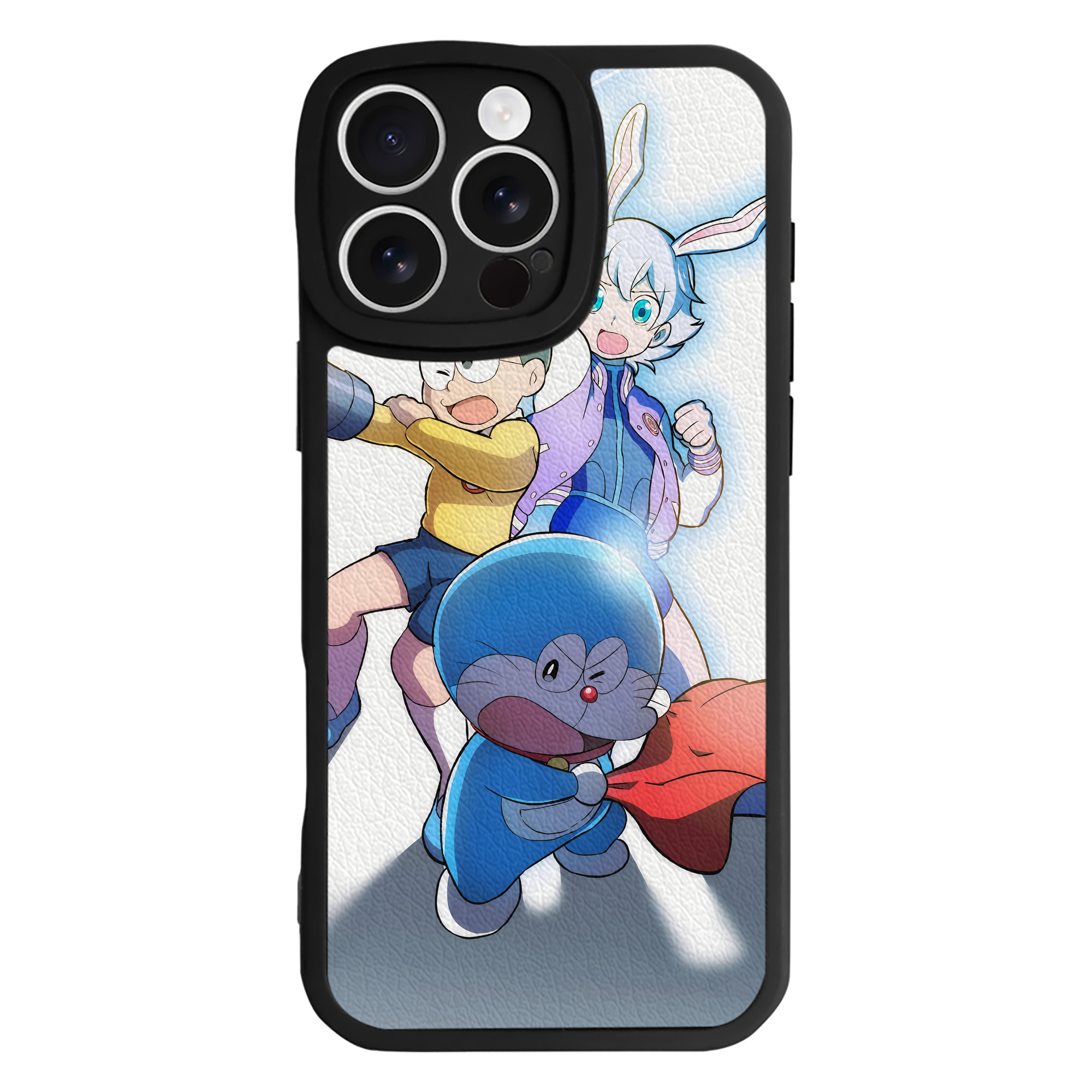 （画像用） ドラえもん Doraemon 【iPhone 16シリーズ対応】シリコンスマホケース（レザー調） 材質：シリコン